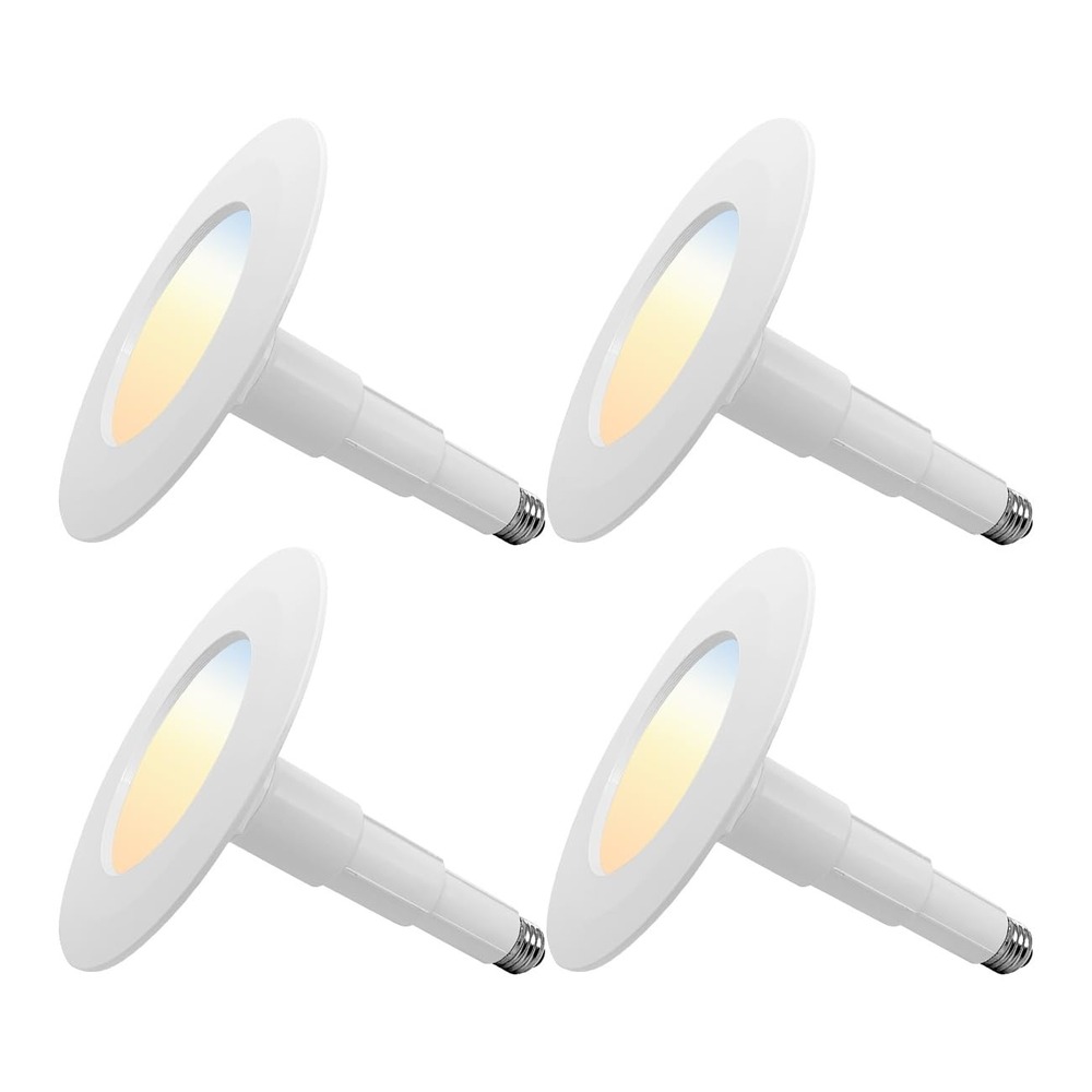 Jolux 4-Pack 5/6 Inch LED Recessed Retrofit Downlight 5CCT Dimmable 800LM 12W